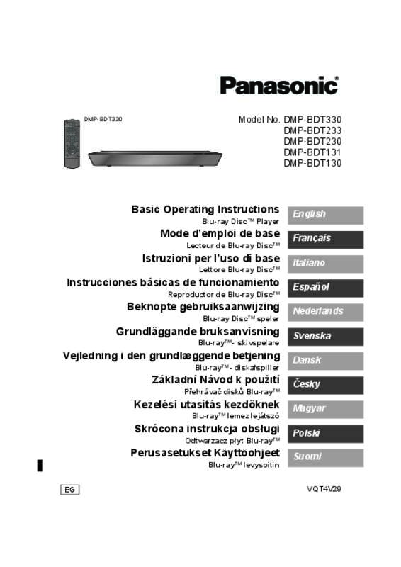 Guide utilisation PANASONIC DMPBDT131EG  de la marque PANASONIC
