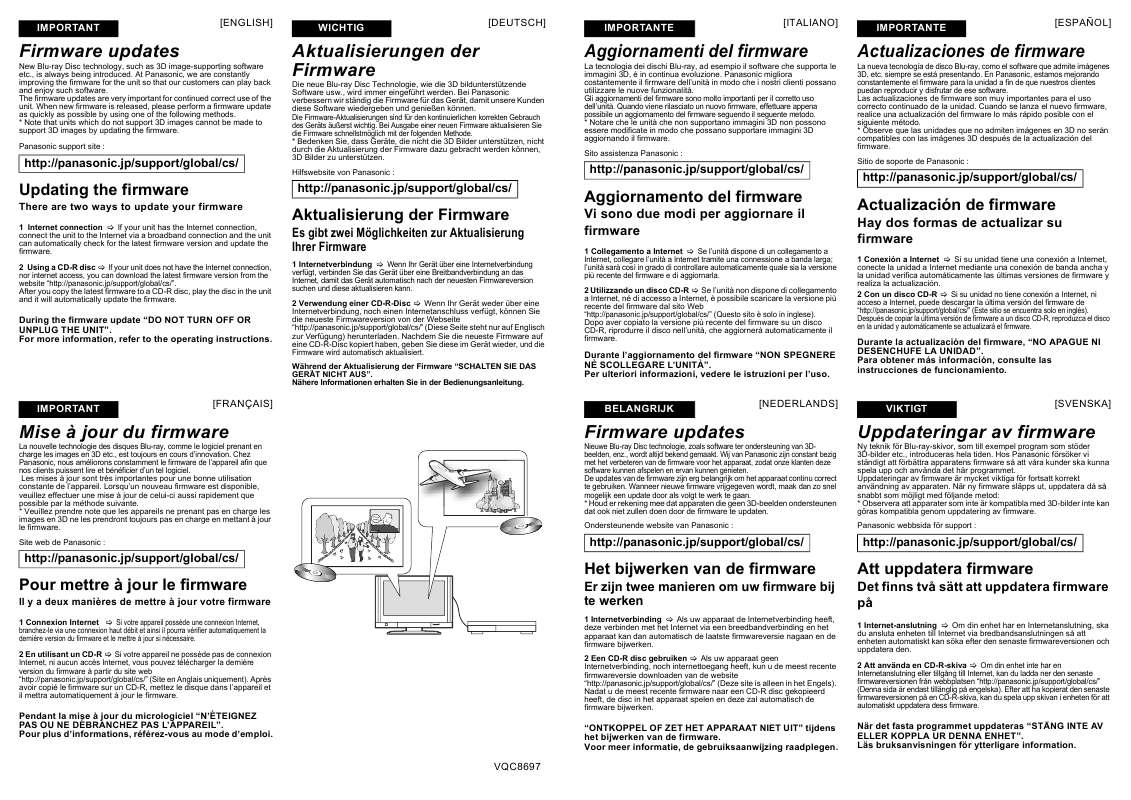 Guide utilisation PANASONIC DMP-BDT120EC  de la marque PANASONIC