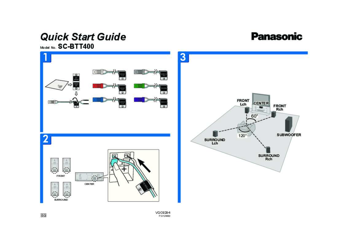 Guide utilisation PANASONIC SC-BTT400EG  de la marque PANASONIC