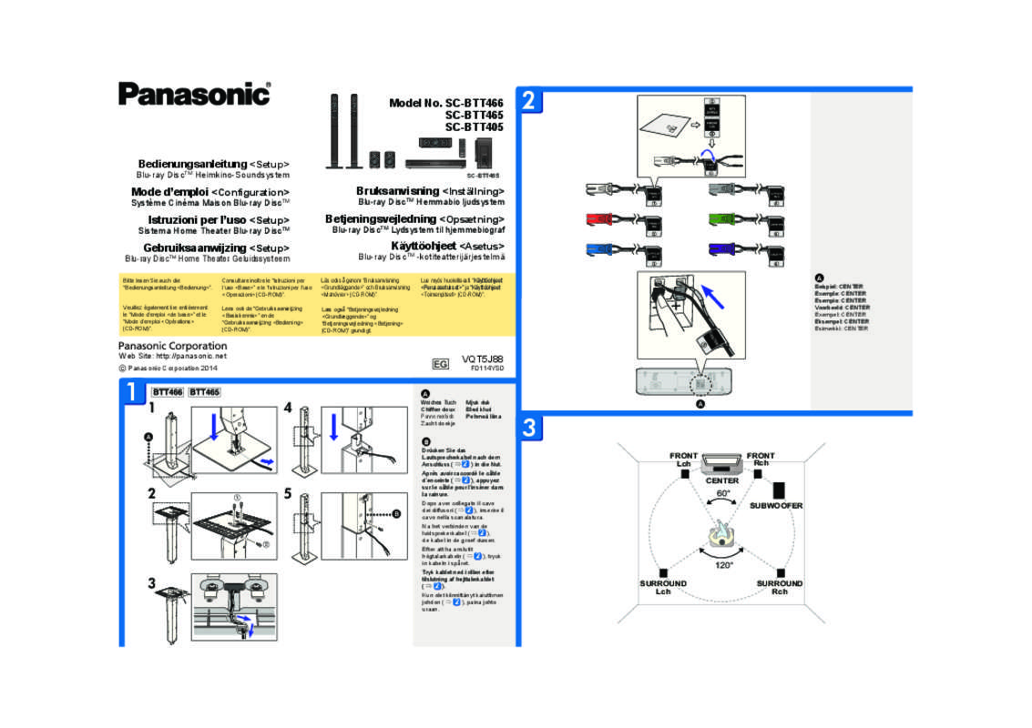 Guide utilisation PANASONIC SC-BTT466EG  de la marque PANASONIC