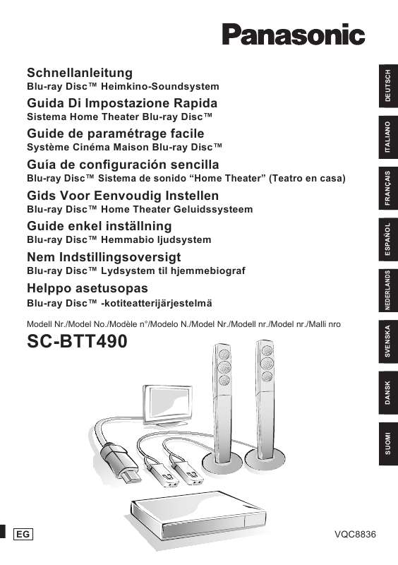 Guide utilisation PANASONIC SC-BTT490EGK  de la marque PANASONIC