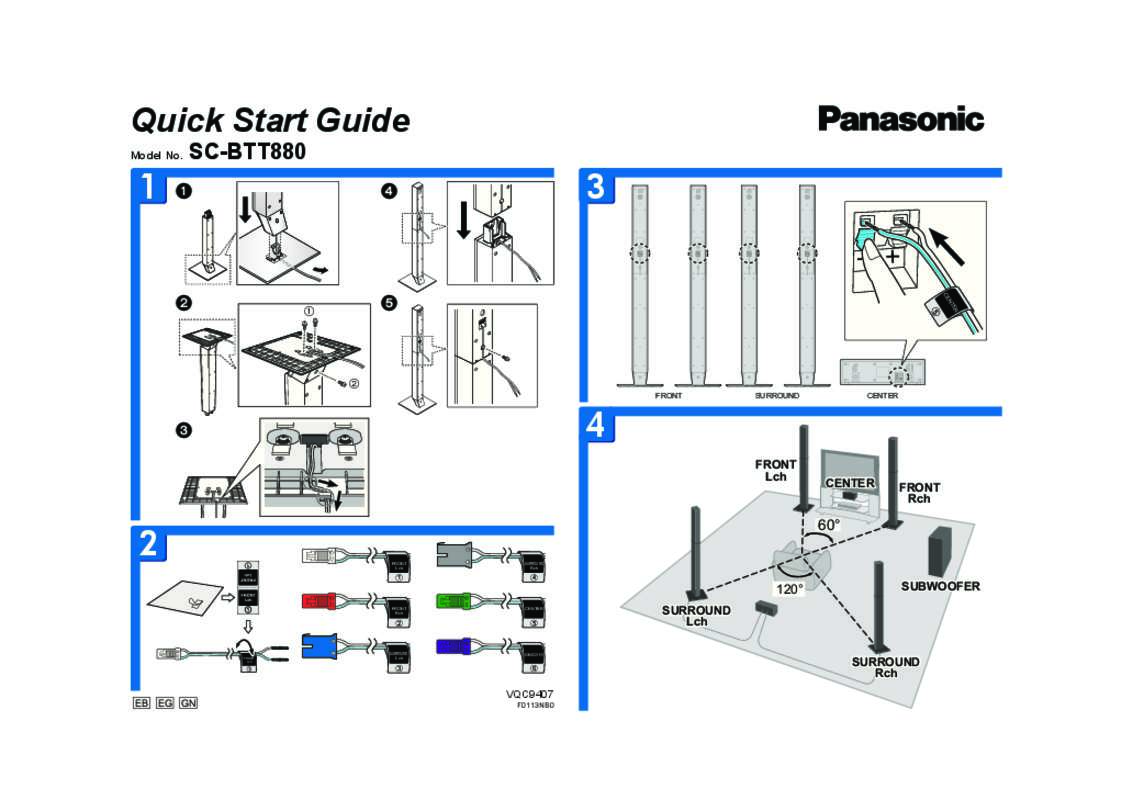 Guide utilisation PANASONIC SC-BTT880EG  de la marque PANASONIC