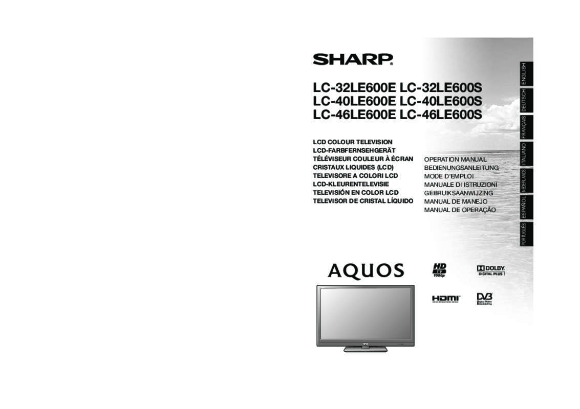 Guide utilisation SHARP LC-40CFE4042E  de la marque SHARP