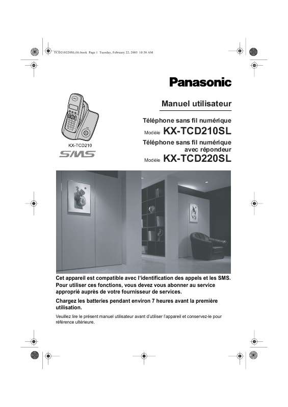 Guide utilisation PANASONIC KX-TCD210  de la marque PANASONIC