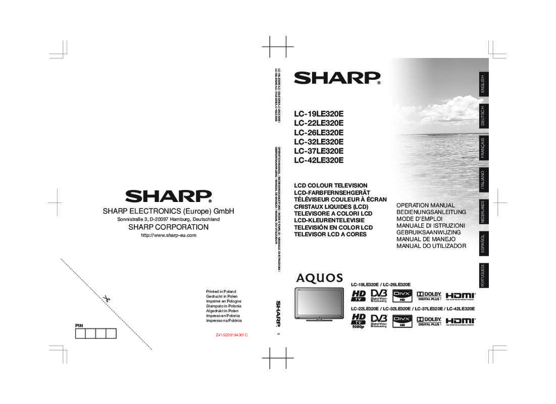 Guide utilisation SHARP LC-40CFG6352E  de la marque SHARP