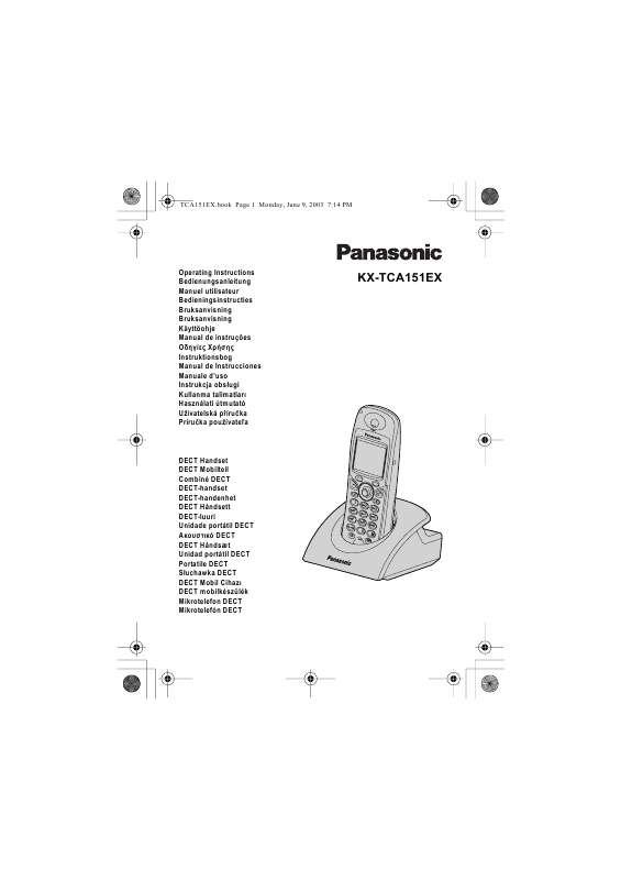 Guide utilisation PANASONIC KX-TCA151EX  de la marque PANASONIC
