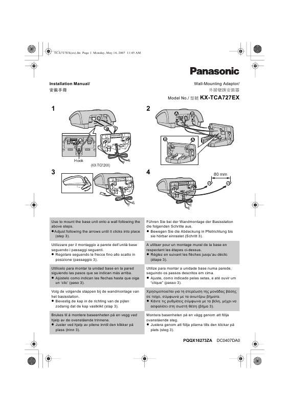 Guide utilisation PANASONIC KX-TCA727EX  de la marque PANASONIC