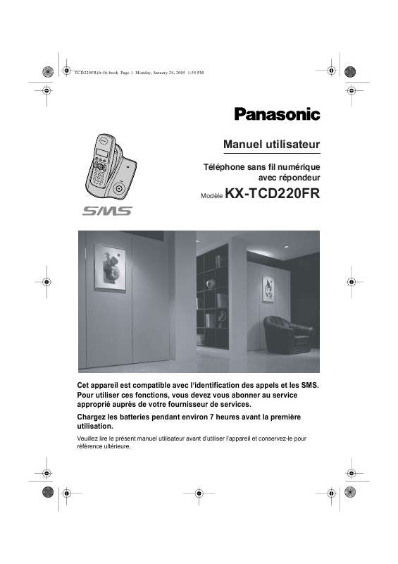 Guide utilisation PANASONIC KX-TCD220FR  de la marque PANASONIC