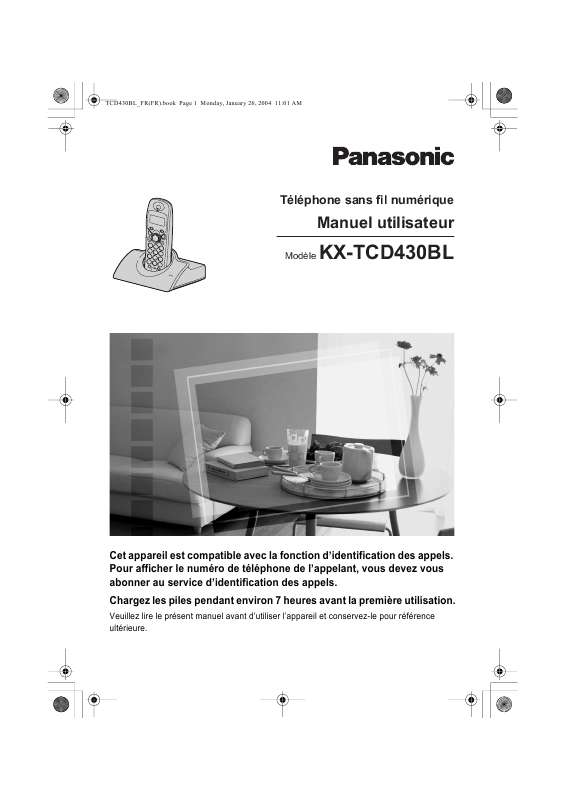 Guide utilisation PANASONIC KX-TCD430  de la marque PANASONIC