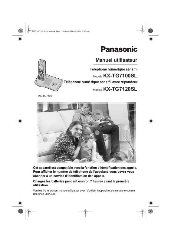 Guide utilisation PANASONIC KX-TG7100SL  de la marque PANASONIC