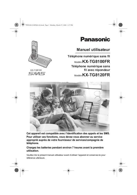 Guide utilisation PANASONIC KX-TG8100FR  de la marque PANASONIC