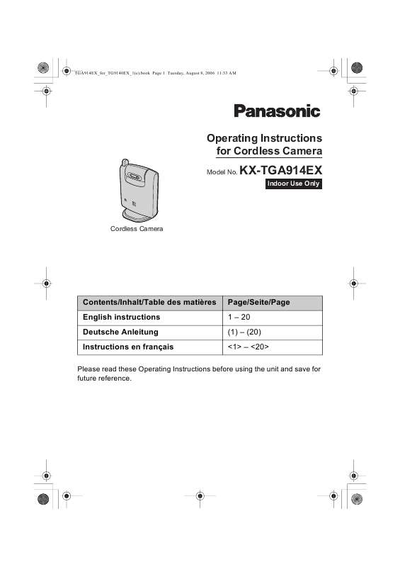 Guide utilisation PANASONIC KX-TG9140EX  de la marque PANASONIC