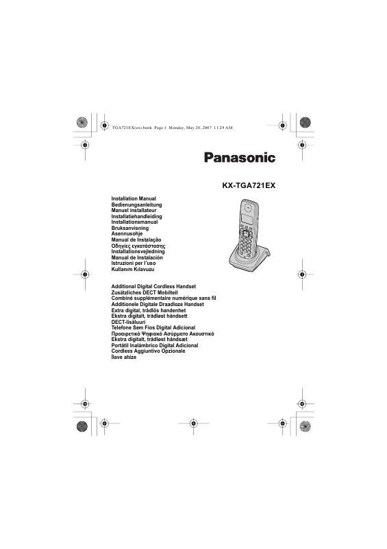 Guide utilisation PANASONIC KX-TGA721EX  de la marque PANASONIC