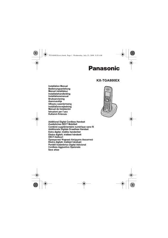 Guide utilisation PANASONIC KX-TGA800EX  de la marque PANASONIC