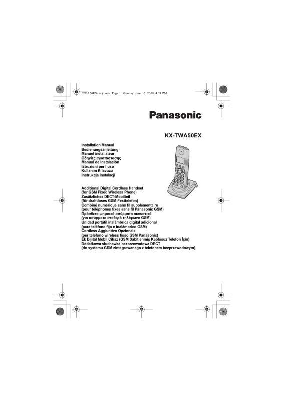 Guide utilisation PANASONIC KX-TWA50EX  de la marque PANASONIC