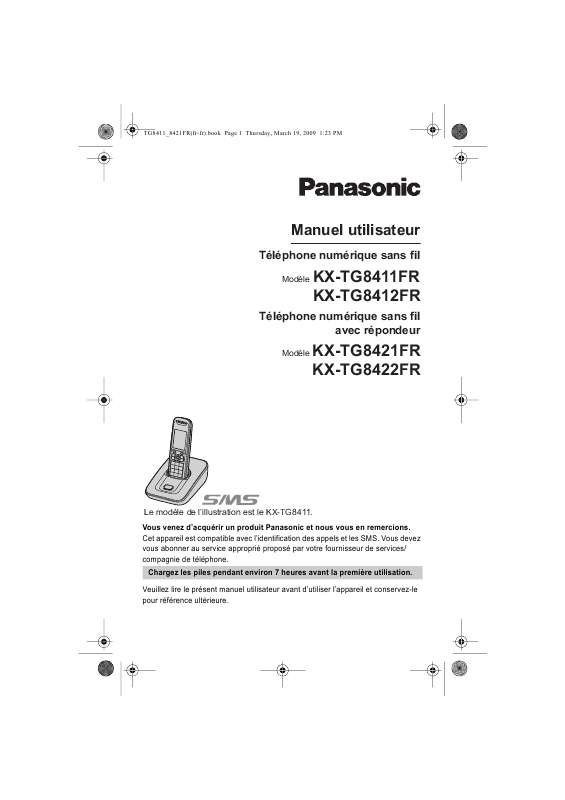 Guide utilisation PANASONIC KX-TG8411FR  de la marque PANASONIC