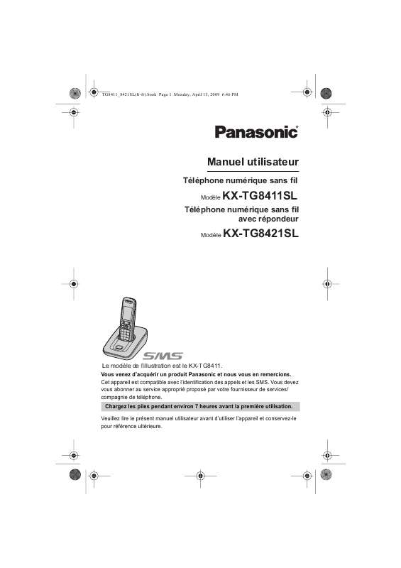 Guide utilisation PANASONIC KX-TG8411SL  de la marque PANASONIC