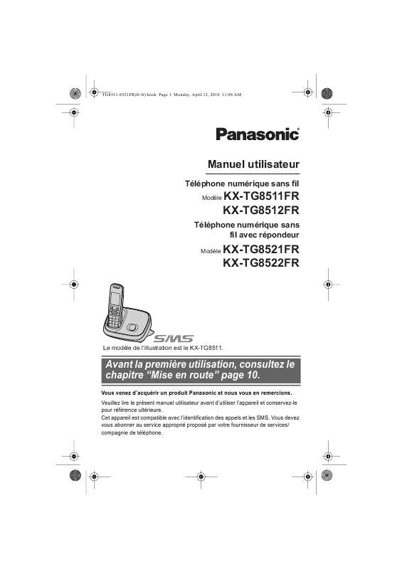 Guide utilisation PANASONIC KXTG8512FR  de la marque PANASONIC