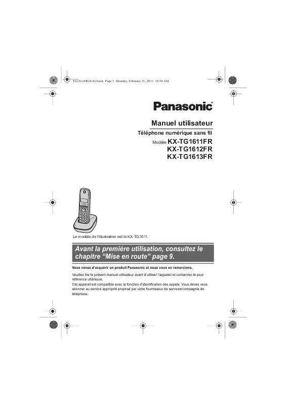 Guide utilisation PANASONIC KX-TG1612FR  de la marque PANASONIC