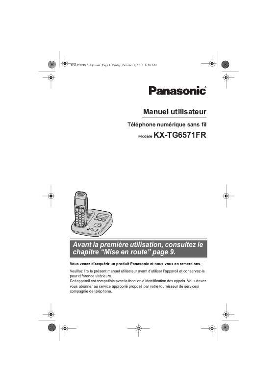 Guide utilisation PANASONIC KX-TG6571FR  de la marque PANASONIC