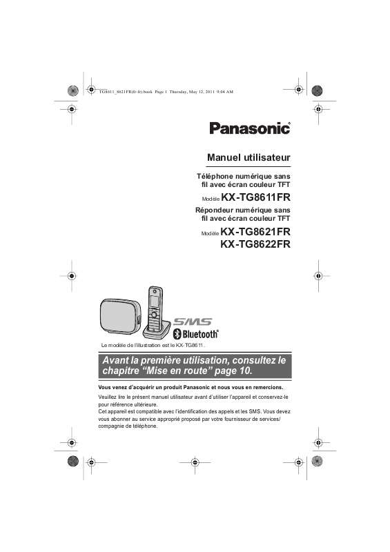 Guide utilisation PANASONIC KX-TG8611FR  de la marque PANASONIC
