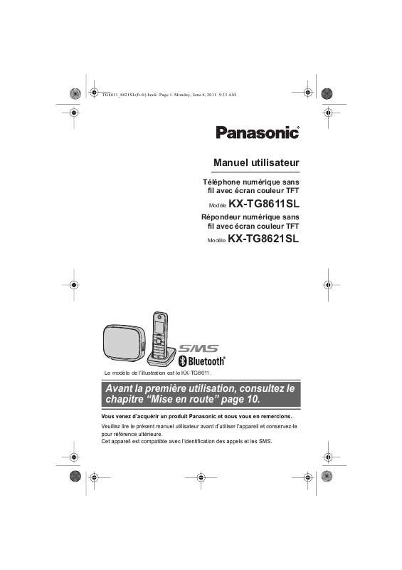 Guide utilisation PANASONIC KX-TG8611SL  de la marque PANASONIC