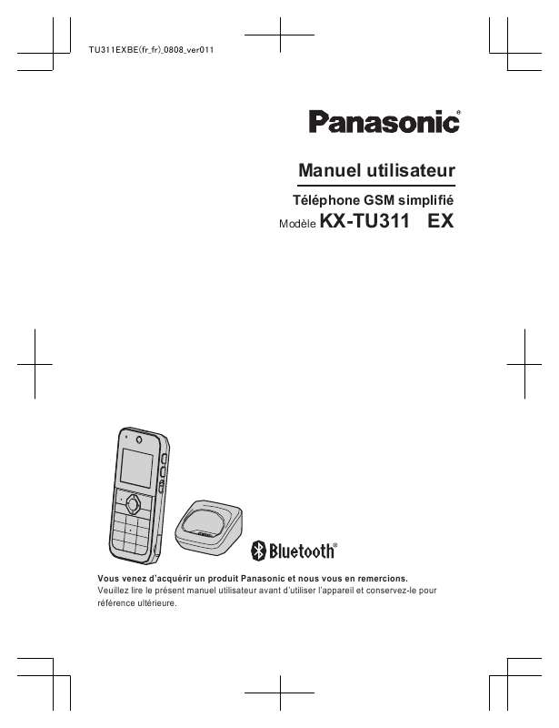 Guide utilisation PANASONIC KX-TU311  de la marque PANASONIC