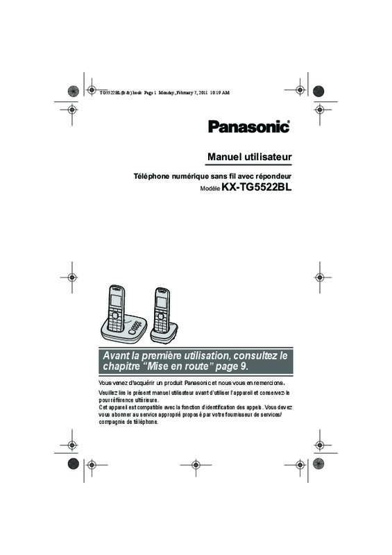 Guide utilisation PANASONIC KX-TG5523  de la marque PANASONIC