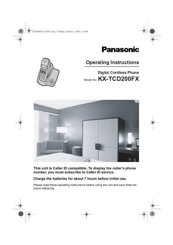 Guide utilisation PANASONIC KXTCD200FX  de la marque PANASONIC