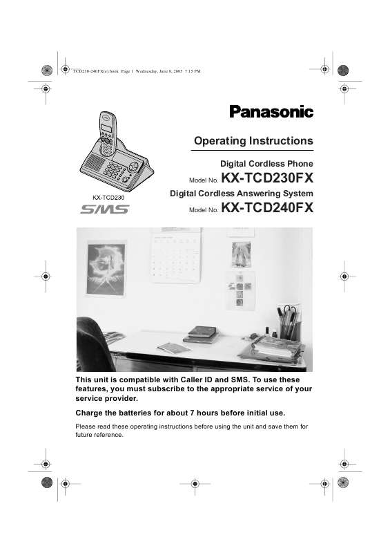 Guide utilisation PANASONIC KXTCD240FX  de la marque PANASONIC