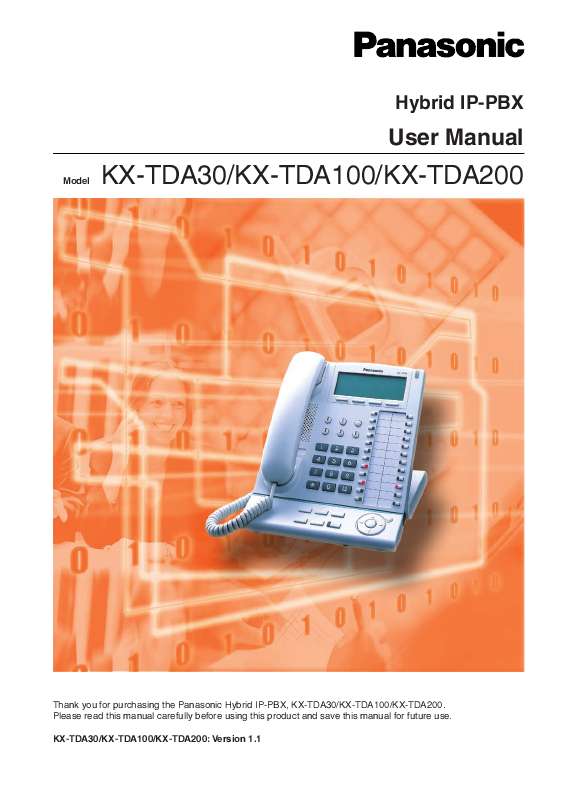 Guide utilisation PANASONIC KXTDA200E  de la marque PANASONIC