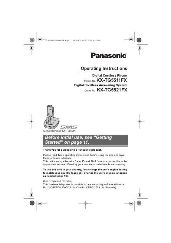 Guide utilisation PANASONIC KXTG5511FX  de la marque PANASONIC