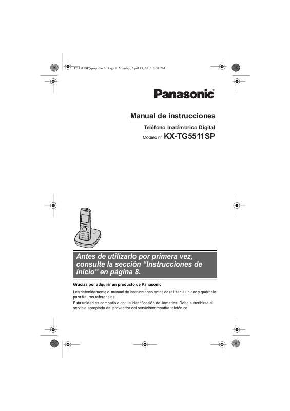Guide utilisation PANASONIC KXTG5511SP  de la marque PANASONIC