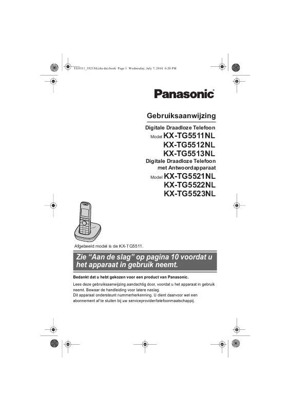 Guide utilisation PANASONIC KXTG5523NL  de la marque PANASONIC