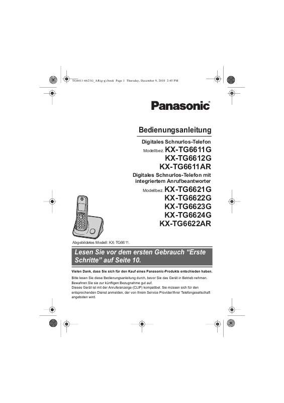 Guide utilisation PANASONIC KXTG6622G  de la marque PANASONIC