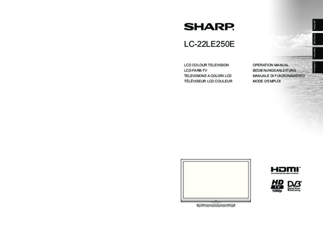 Guide utilisation SHARP LC22LE250E  de la marque SHARP