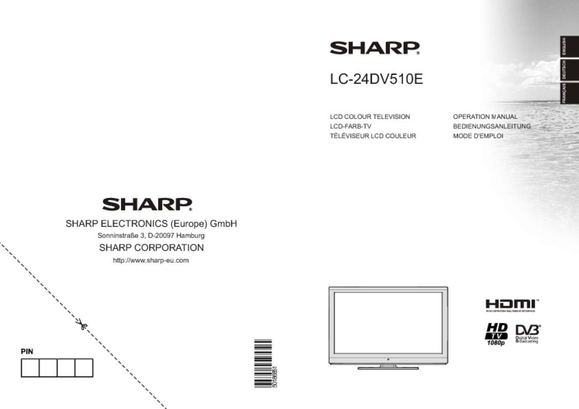 Guide utilisation SHARP LC24D170E  de la marque SHARP