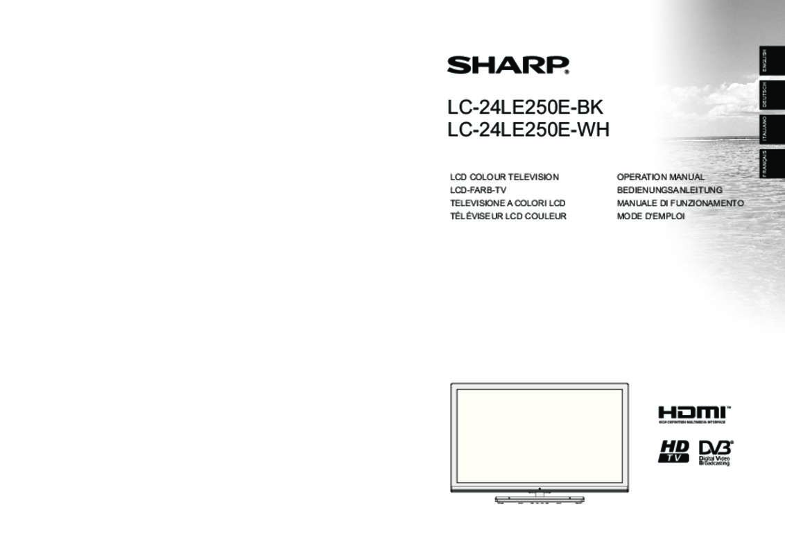 Guide utilisation SHARP LC24LE250EBK/EWH  de la marque SHARP