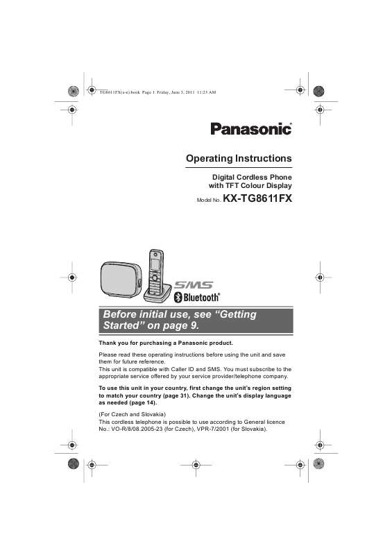 Guide utilisation PANASONIC KXTG8611FX  de la marque PANASONIC