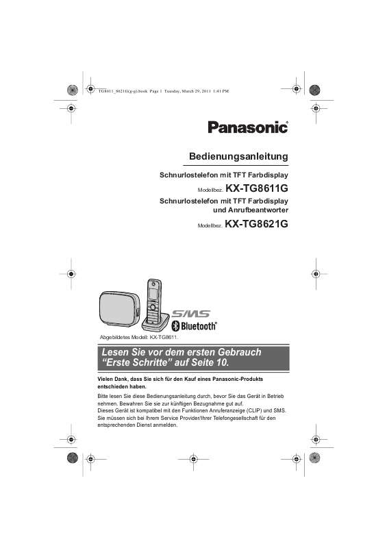Guide utilisation PANASONIC KXTG8621G  de la marque PANASONIC