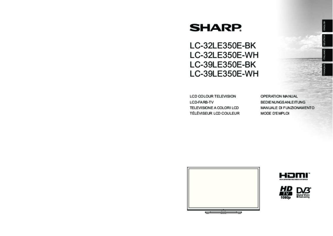 Guide utilisation SHARP LC3XLE350EBK/EWH  de la marque SHARP