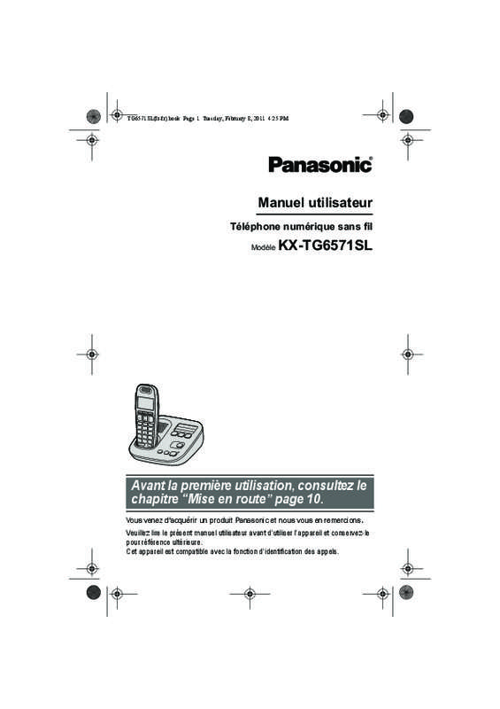 Guide utilisation PANASONIC KX-TG6571SL  de la marque PANASONIC