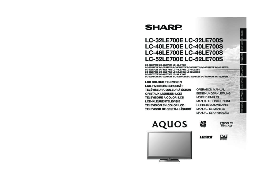 Guide utilisation SHARP LC40FG3242E  de la marque SHARP