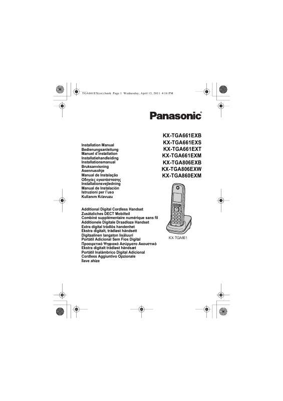 Guide utilisation PANASONIC KX-TGA661EXS  de la marque PANASONIC