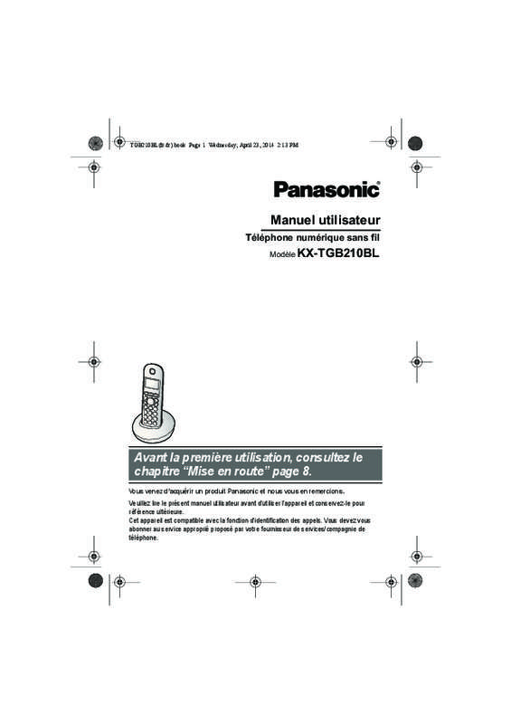Guide utilisation PANASONIC KX-TGB210BL  de la marque PANASONIC