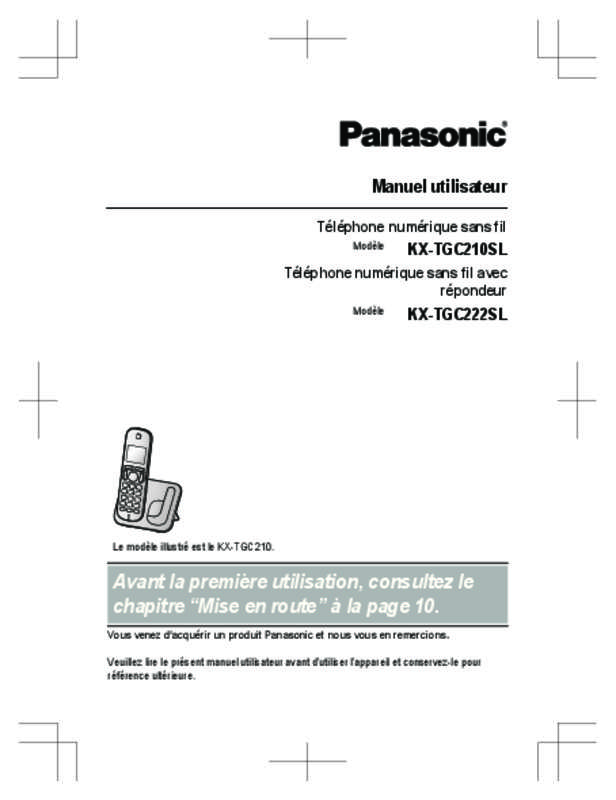 Guide utilisation PANASONIC KX-TGC210SL  de la marque PANASONIC