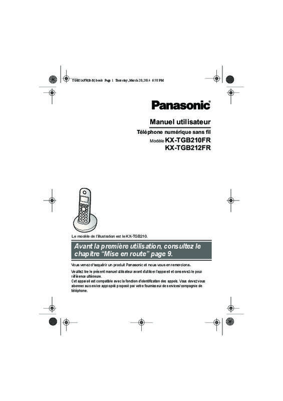 Guide utilisation PANASONIC KXTGB210FR  de la marque PANASONIC