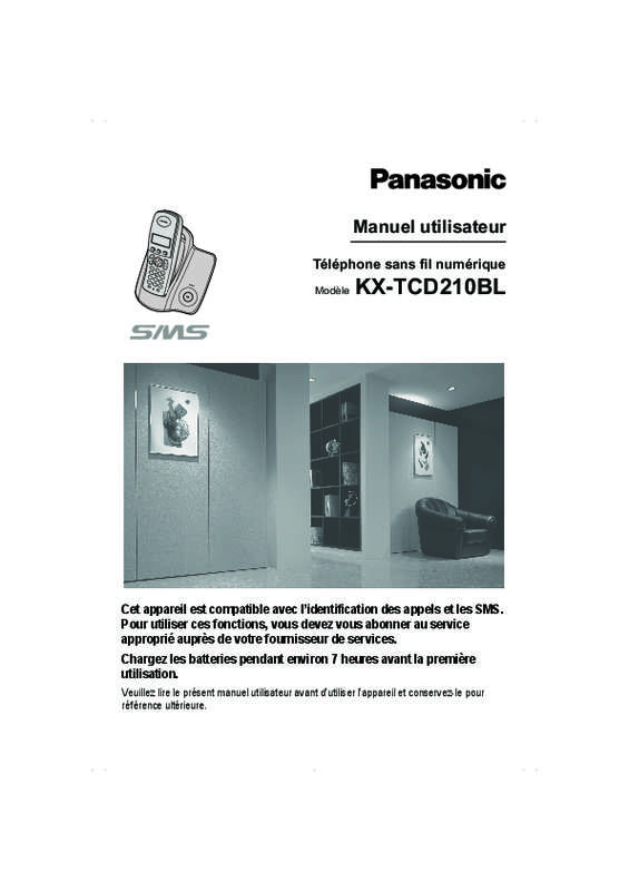 Guide utilisation PANASONIC KX-TCD210BLT  de la marque PANASONIC