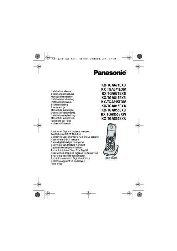 Guide utilisation PANASONIC KX-TGA855EXR  de la marque PANASONIC