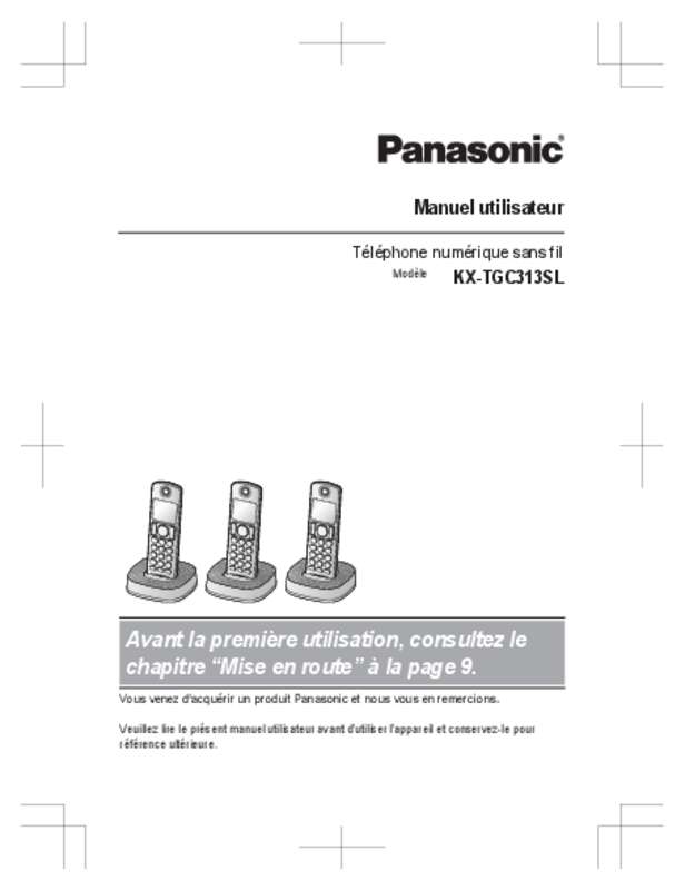 Guide utilisation PANASONIC KX-TGC313SL  de la marque PANASONIC